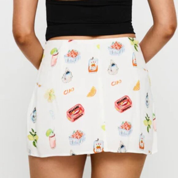 *NWT* Princess Polly Caraliia Mini Skirt White/Coastal - Picture 2 of 5